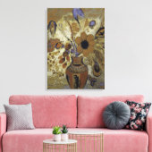 Etruscan Vase met Flowers Canvas Afdruk (Insitu (Woonkamer))