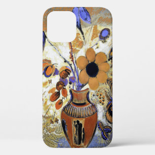 Etruscan Vase with Flowers, Redon iPhone 12 Hoesje