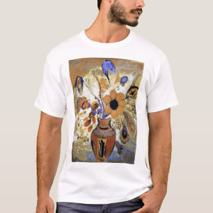 Etruscan Vase with Flowers, Redon T-shirt