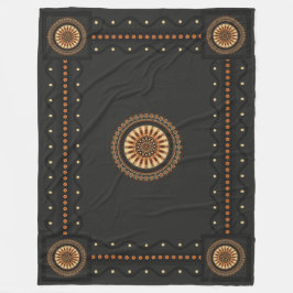 Etruskische Zwarte Bucchero Zonnewiel Mystiek Fleece Deken