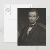 Etsportret van Abraham Lincoln Briefkaart (Voorkant / Achterkant)