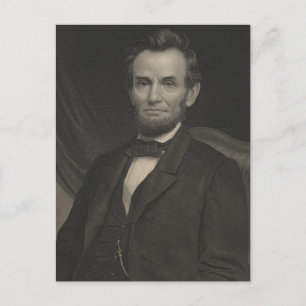 Etsportret van Abraham Lincoln Briefkaart