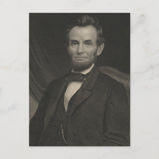 Etsportret van Abraham Lincoln Briefkaart (Voorkant)