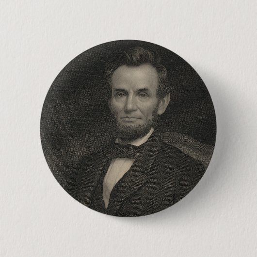 Etsportret van Abraham Lincoln Ronde Button 5,7 Cm (Voorkant)