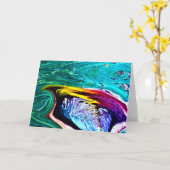 Étude Abstraite des couleurs 33, carte (Fleur jaune)