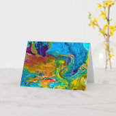Étude Abstraite des couleurs 38, carte (Fleur jaune)