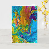 Étude Abstraite des couleurs 38, carte (Fleur jaune)