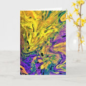 Étude Abstraite des couleurs 42, carte (Fleur jaune)