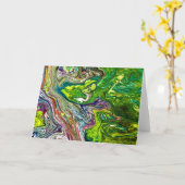 Étude Abstraite des couleurs 46, carte (Fleur jaune)