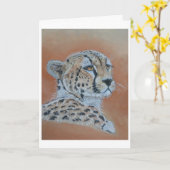 Étude Cheeta carte d'anniversaire (Fleur jaune)