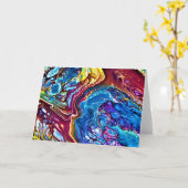 Étude couleur Abstraite 147, carte (Fleur jaune)