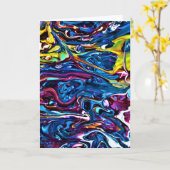 Étude couleur Abstraite 150, carte (Fleur jaune)