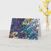 Étude couleur Abstraite 155, carte (Fleur jaune)