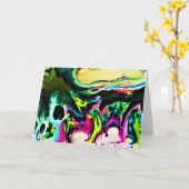 Étude couleur Abstraite 167, carte (Fleur jaune)