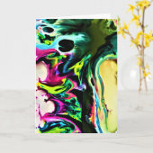 Étude couleur Abstraite 167, carte (Fleur jaune)