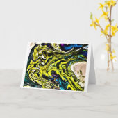 Étude couleur Abstraite 16, carte (Fleur jaune)