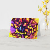 Étude couleur Abstraite 190, carte (Fleur jaune)