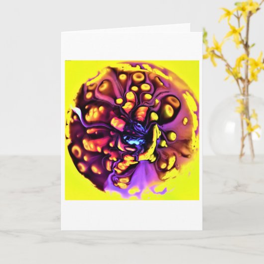 Étude couleur Abstraite 190, carte (Fleur jaune)