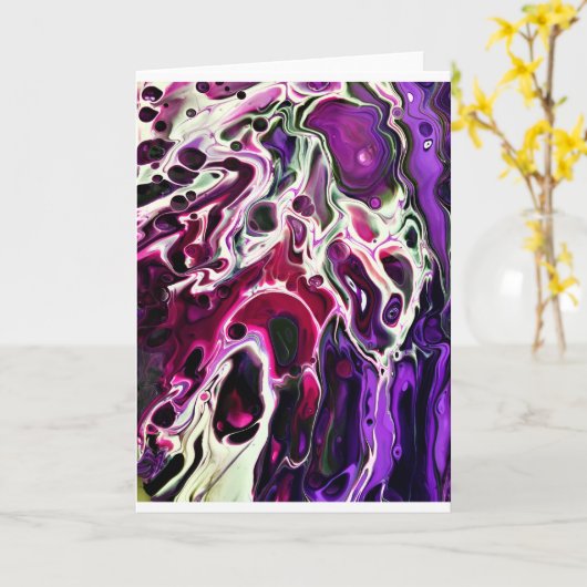 Étude couleur Abstraite 194, carte (Fleur jaune)