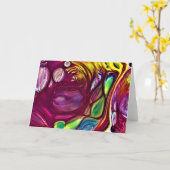 Étude couleur Abstraite 220, carte (Fleur jaune)