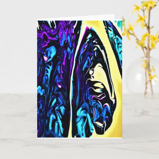 Étude couleur Abstraite 281, carte (Fleur jaune)