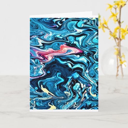 Étude couleur Abstraite 345, carte (Fleur jaune)