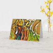 Étude de couleur Abstraite 10, carte (Fleur jaune)