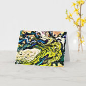 Étude de couleur Abstraite 13, carte (Fleur jaune)