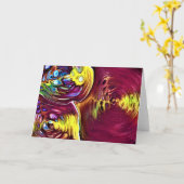 Étude de couleur Abstraite 145, carte (Fleur jaune)