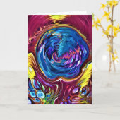 Étude de couleur Abstraite 146, carte (Fleur jaune)