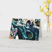 Étude de couleur Abstraite 14, carte (Fleur jaune)