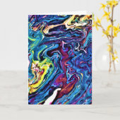 Étude de couleur Abstraite 154, carte (Fleur jaune)