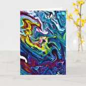 Étude de couleur Abstraite 156, carte (Fleur jaune)