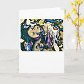 Étude de couleur Abstraite 15, carte (Fleur jaune)