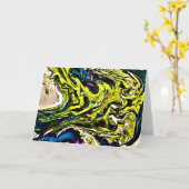 Étude de couleur Abstraite 16, carte (Fleur jaune)