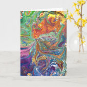 Étude de couleur Abstraite 1, carte (Fleur jaune)