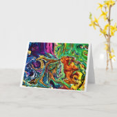 Étude de couleur Abstraite 1, carte (Fleur jaune)