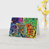 Étude de couleur Abstraite 1, carte (Fleur jaune)