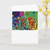 Étude de couleur Abstraite 1, carte (Fleur jaune)
