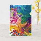 Étude de couleur Abstraite 2, carte (Fleur jaune)