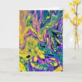 Étude de couleur Abstraite 41, carte (Fleur jaune)