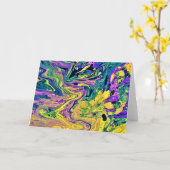 Étude de couleur Abstraite 41, carte (Fleur jaune)