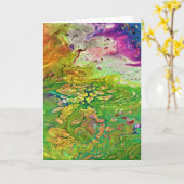 Étude de couleur Abstraite 4, carte (Fleur jaune)