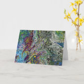 Étude de couleur Abstraite 53, carte (Fleur jaune)
