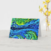 Étude de couleur Abstraite 56, carte (Fleur jaune)