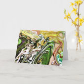 Étude de couleur Abstraite 8, carte (Fleur jaune)