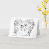 Étude de tête de Papillon Carte (Fleur jaune)