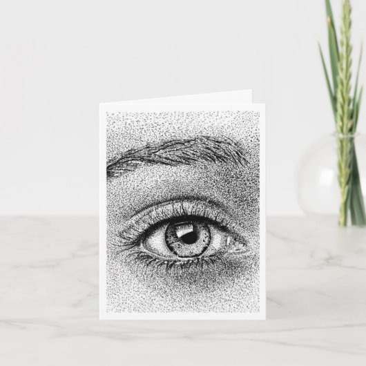 Étude d'œil Dessin à l'encre ... carte (Devant)