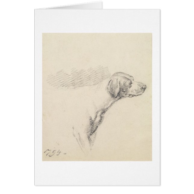 Étude d'un chien, 1794 (crayon sur le papier) (Devant)