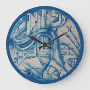 Étude en Bleu 2 horloge arrière